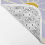 Big Daisy - Groovy Flower - Lilac and Yellow Bath Mat Gallery Image 2