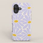Big Daisy - Groovy Flower - Lilac and Yellow iPhone Case Gallery Image 1