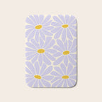 Big Daisy - Groovy Flower - Lilac and Yellow Bath Mat Gallery Image 1