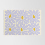 Big Daisy - Groovy Flower - Lilac and Yellow Rug Gallery Image 2