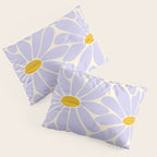 Big Daisy - Groovy Flower - Lilac and Yellow Pillow Sham Gallery Image 3