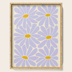 Big Daisy - Groovy Flower - Lilac and Yellow Serving Tray Gallery Image 1