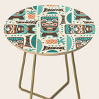 Tiki Hut Cream Aqua Side Table Gallery Image 2