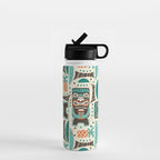 Tiki Hut Cream Aqua Water Bottle Gallery Image 1