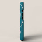 Teal Line Art Black White Modern Artwork iPhone Case Gallery Image 2