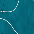 Teal Line Art Black White Modern Artwork Coffee Mug Gallery Image 2
