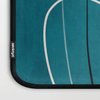 Teal Line Art Black White Modern Artwork Laptop Sleeve Gallery Image 3