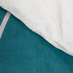 Teal Line Art Black White Modern Artwork Comforter Gallery Image 4