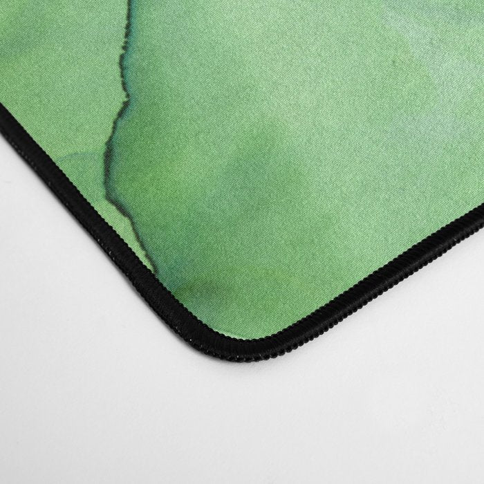 Blue Green Spring Marble Abstract Ink Painting Desk Mat Gallery Image 4