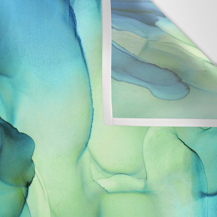 Blue Green Spring Marble Abstract Ink Painting Wall Tapestry Gallery Image 3