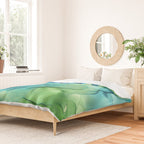 Blue Green Spring Marble Abstract Ink Painting Duvet Cover Gallery Image 2