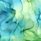 Blue Green Spring Marble Abstract Ink Painting Coffee Mug Gallery Image 2