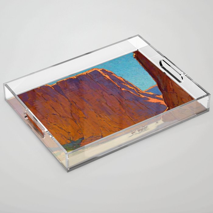 âSunset Canyon de Chellyâ by Edgar Payne Acrylic Tray Gallery Image 1
