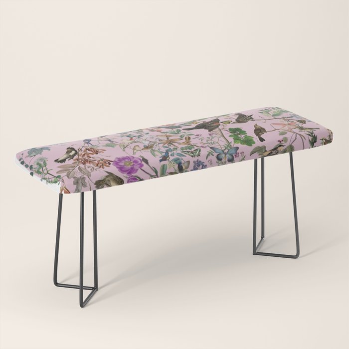 Bird menagerie mauve Bench Gallery Image 1