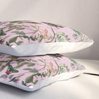 Bird menagerie mauve Pillow Sham Gallery Image 3