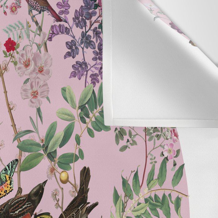 Bird menagerie mauve Wall Tapestry Gallery Image 3