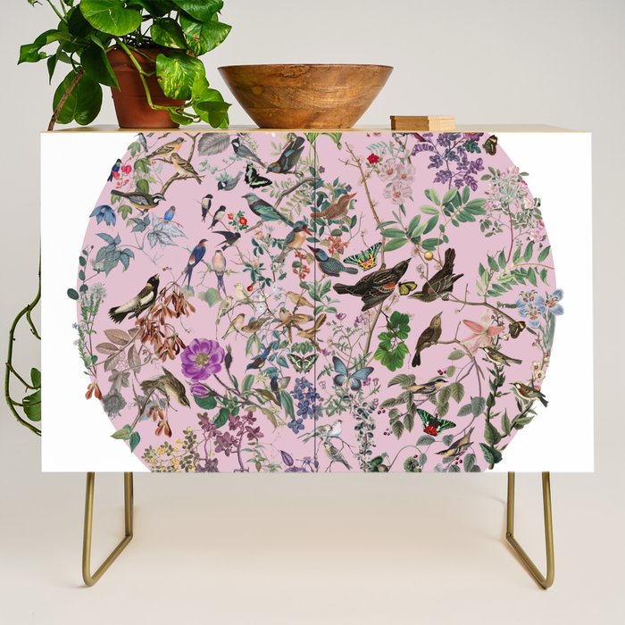 Bird menagerie mauve Credenza Gallery Image 1