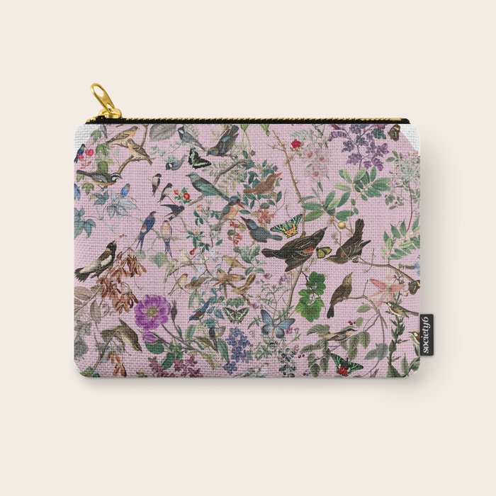 Bird menagerie mauve Carry All Pouch Gallery Image 1