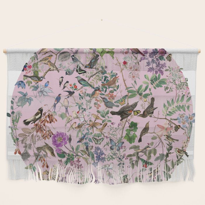 Bird menagerie mauve Wall Hanging