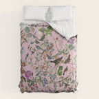 Bird menagerie mauve Comforter Gallery Image 6
