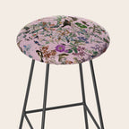 Bird menagerie mauve Stool Gallery Image 2