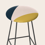Jag 2. Minimalist Angled Color Block in Navy Blue, Blush Pink, and Mustard Yellow Stool Gallery Image 2