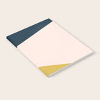 Jag 2. Minimalist Angled Color Block in Navy Blue, Blush Pink, and Mustard Yellow Notebook Gallery Image 2