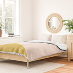 Jag 2. Minimalist Angled Color Block in Navy Blue, Blush Pink, and Mustard Yellow Duvet Cover Gallery Image 2