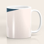 Jag 2. Minimalist Angled Color Block in Navy Blue, Blush Pink, and Mustard Yellow Coffee Mug Gallery Image 1