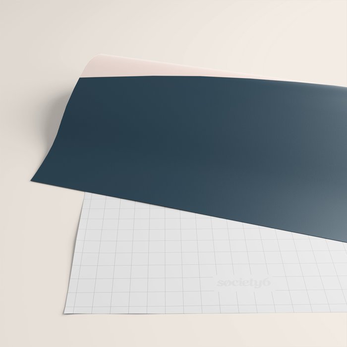 Jag 2. Minimalist Angled Color Block in Navy Blue, Blush Pink, and Mustard Yellow Wrapping Paper Gallery Image 2