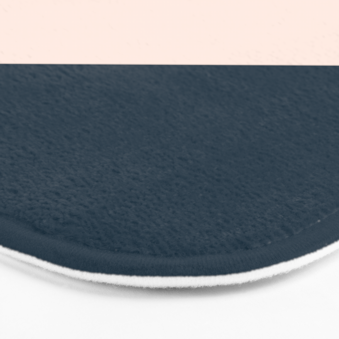 Jag 2. Minimalist Angled Color Block in Navy Blue, Blush Pink, and Mustard Yellow Bath Mat Gallery Image 3