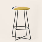 Jag 2. Minimalist Angled Color Block in Navy Blue, Blush Pink, and Mustard Yellow Stool Gallery Image 1