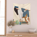 Lost in my books Wall Tapestry Gallery Image 2