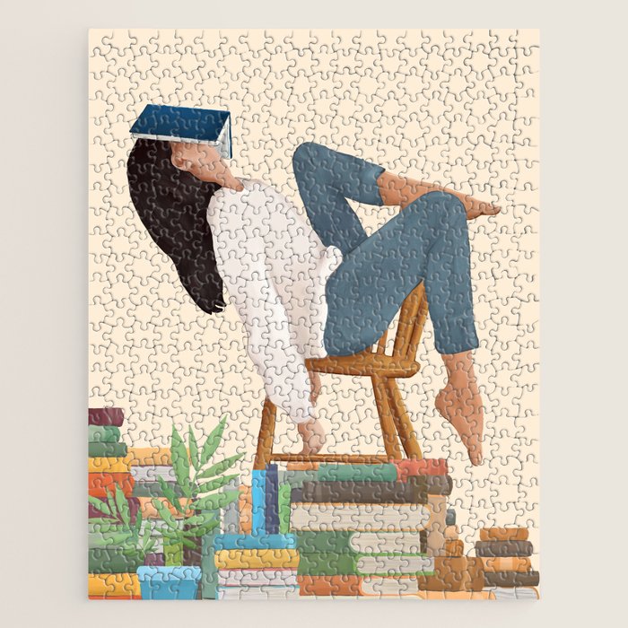 Lost in my books Jigsaw Puzzle Gallery Image 1