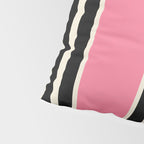 Vertical Stripes Pink and Black Pillow Sham Gallery Image 4
