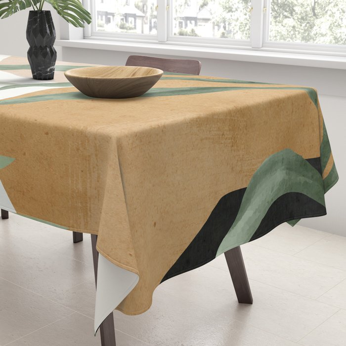 Abstract Art Tropical Leaves 4 Tablecloth Gallery Image 3
