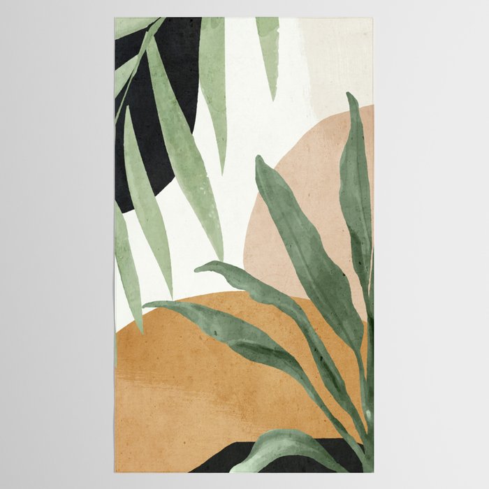 Abstract Art Tropical Leaves 4 Tablecloth Gallery Image 2