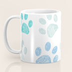Blue colored paw print background Coffee Mug Gallery Image 3