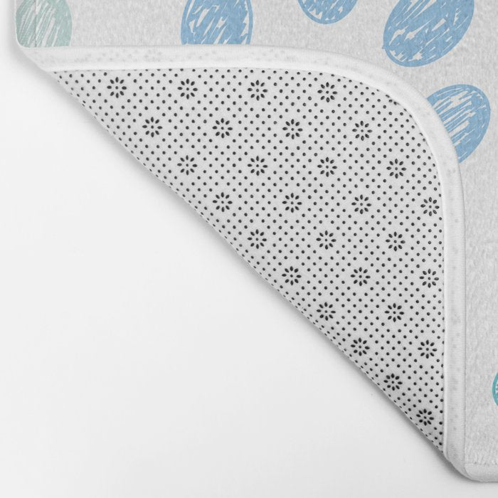 Blue colored paw print background Bath Mat Gallery Image 2