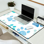 Blue colored paw print background Desk Mat Gallery Image 2