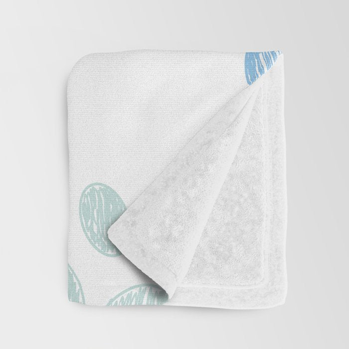 Blue colored paw print background Throw Blanket Gallery Image 3