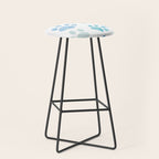 Blue colored paw print background Stool Gallery Image 1