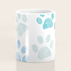 Blue colored paw print background Coffee Mug Gallery Image 4