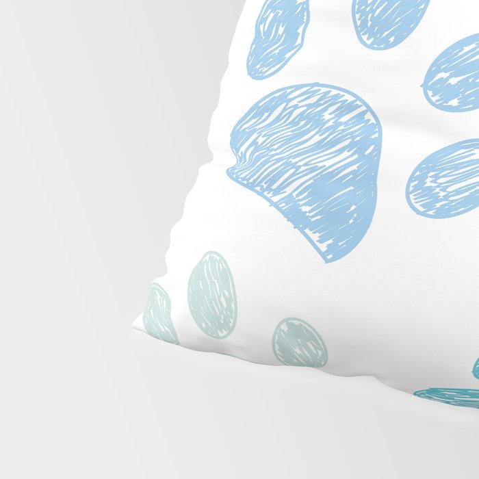 Blue colored paw print background Pillow Sham Gallery Image 4