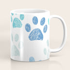 Blue colored paw print background Coffee Mug Gallery Image 1