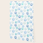 Blue colored paw print background Wallpaper Gallery Image 2