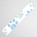 Blue colored paw print background Table Runner Gallery Image 3