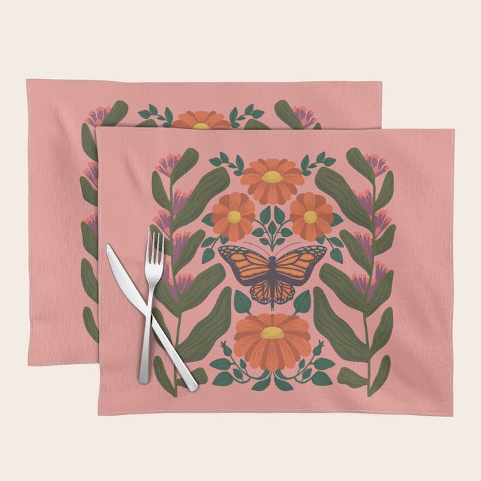 Monarch Butterfly and Milkweed  Placemat Gallery Image 1
