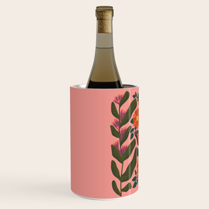 Monarch Butterfly and Milkweed  Wine Chiller Gallery Image 2