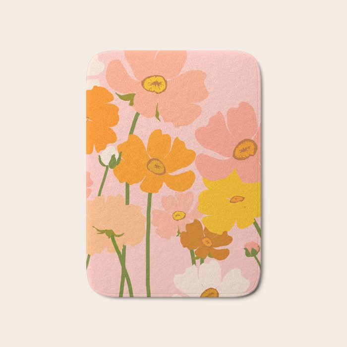 Flower Market - Ranunculus #4 Bath Mat Gallery Image 1